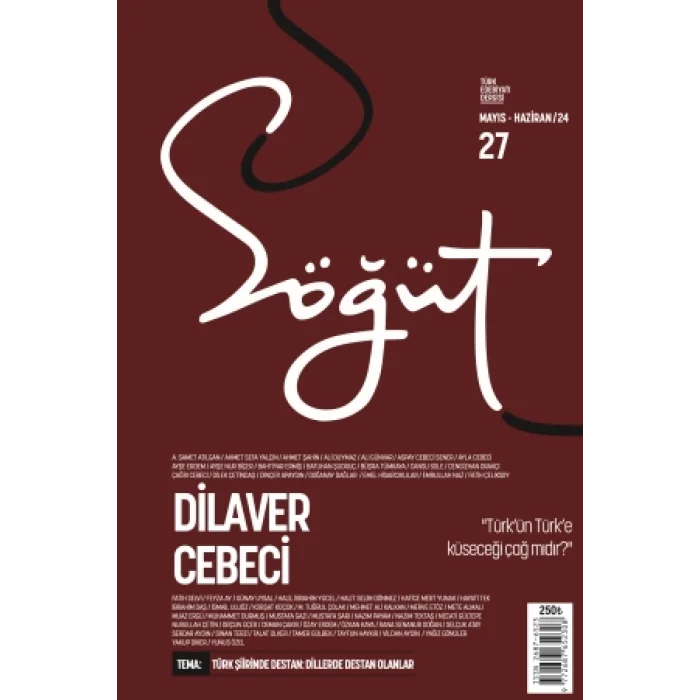 Söğüt - Türk Edebiyatı Dergisi Sayı 27