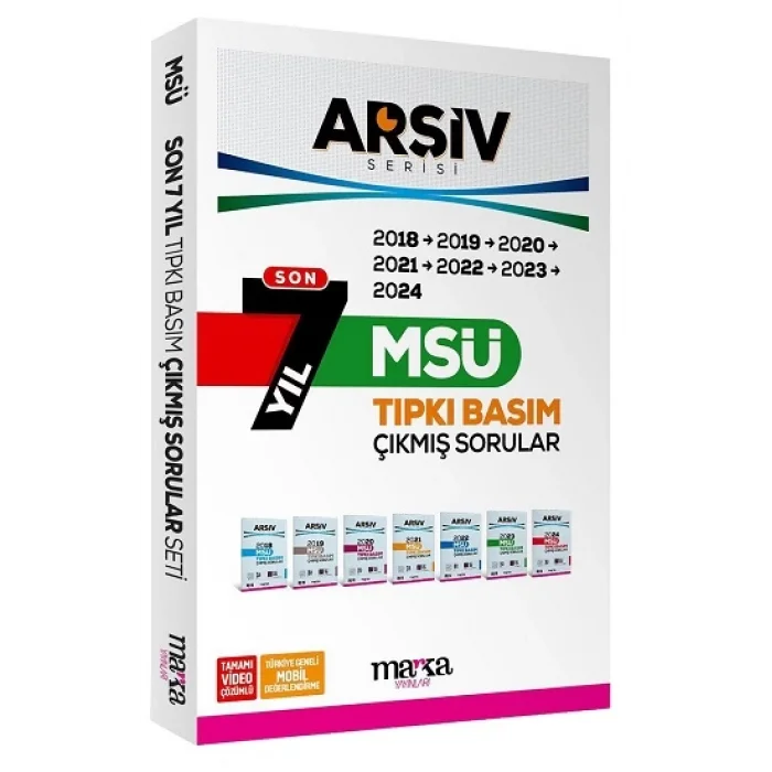Son 7 Yıl MSÜ ARŞİV Serisi Tıpkı Basım Fasikül Fasikül Çıkmış Sorular Tamamı Video Çözümlü