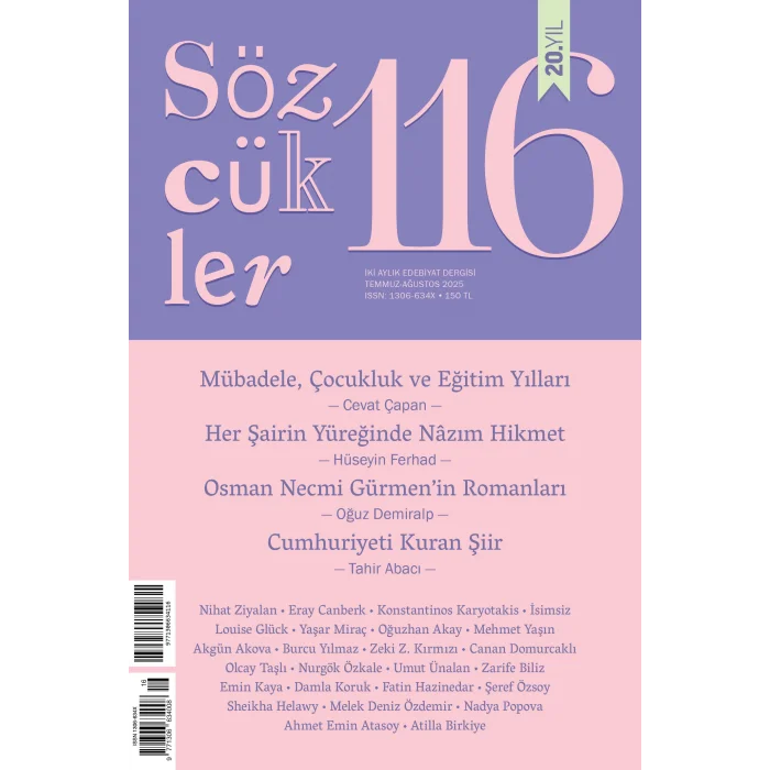 Sözcükler Dergisi Sayı - 116 (Temmuz-Ağustos 2025)