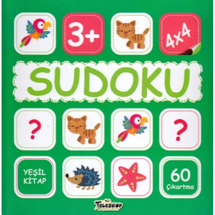 Sudoku 4X4 Yeşil Kitap