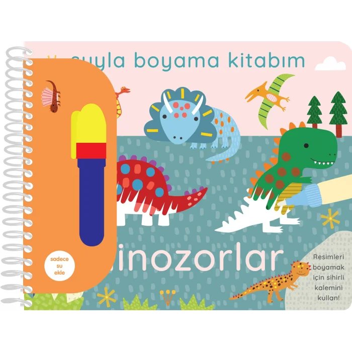 Suyla Boyama Kitabım - Dinozorlar - Ciltli