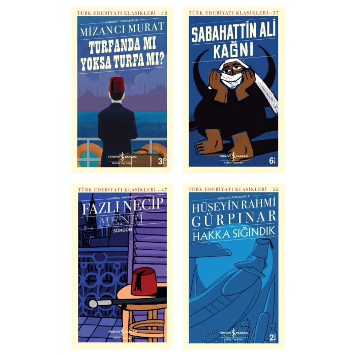 Turfanda Mı Yoksa Turfa Mı ? + Kağnı + Menfi - Sürgün + Hakka Sığındık- 4 Kitap Set - Iş Bankası Öze