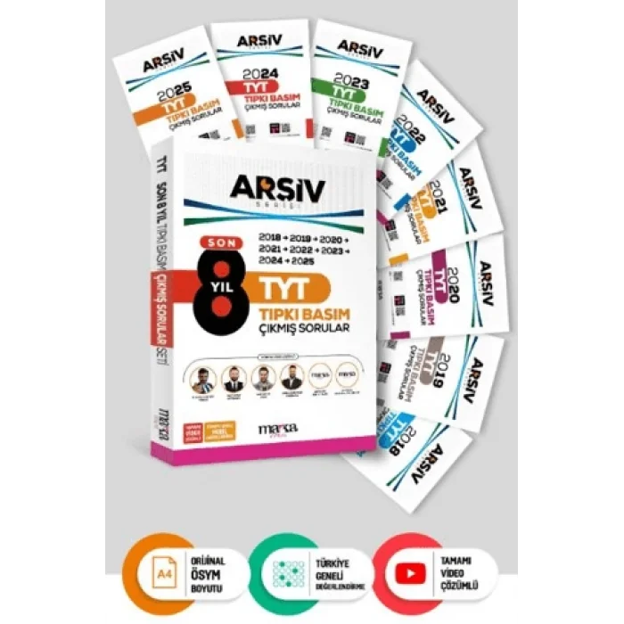 TYT Arşiv Serisi Tıpkı Basım Fasikül Fasikül Çıkmış Sorular Tamamı Video Çözümlü
