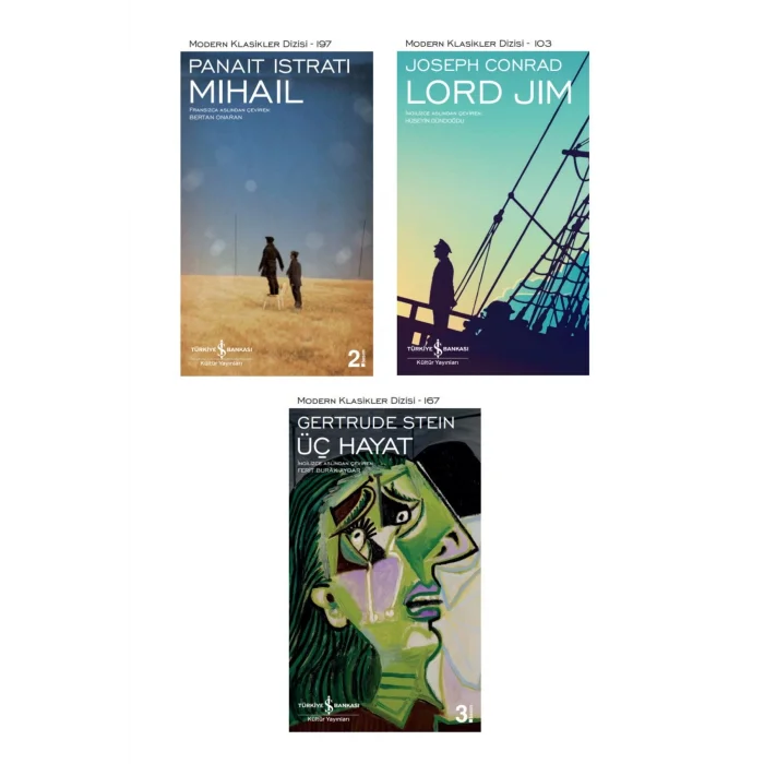 Üç Hayat + Lord Jim + Mihail- 3 Kitap Set - Iş Bankası Özel Set Üç Hayat Kitabı