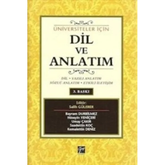 Üniversiteler İçin Dil ve Anlatım