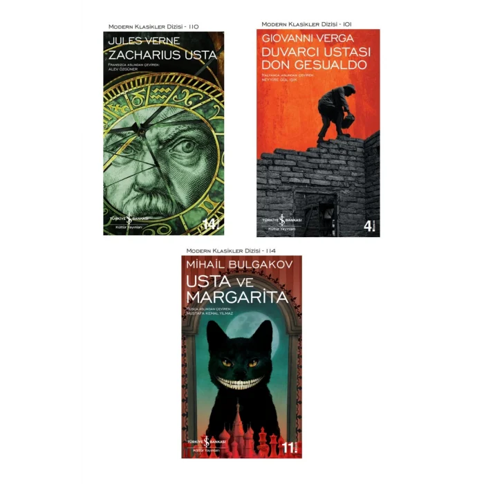 Usta Ve Margarita + Zacharius Usta + Duvarcı Ustası Don Gesualdo (mastro-don Gesualdo)- 3 Kitap Set