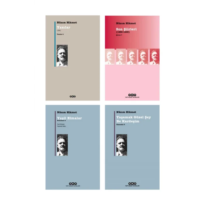 Yazılar (1936) 4 + Yeşil Elmalar + Yaşamak Güzel Şey Be Kardeşim + Son Şiirleri- 4 Kitap Set
