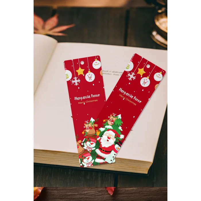 Yeni Yıl - Yılbaşı Temalı - Hediyelik-  Kitap Ayracı - 1 Adet