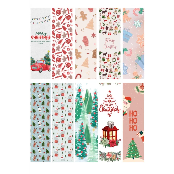 Yılbaşı Temalı Kitap Ayracı-Kitap Severler İçin Hediye  10lu Yeni Yıl Kitap Ayraçları!