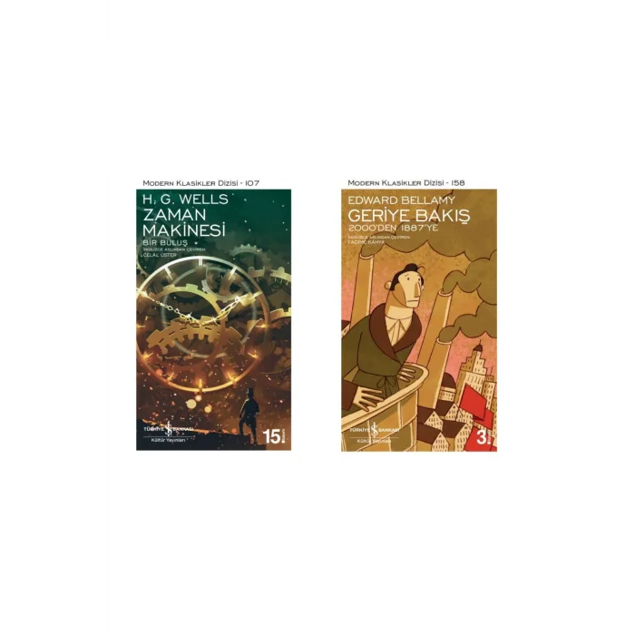 Zaman Makinesi Bir Buluş + Geriye Bakış 2000den 1887ye- 2 Kitap Set - Iş Bankası Özel Set Zaman Ma