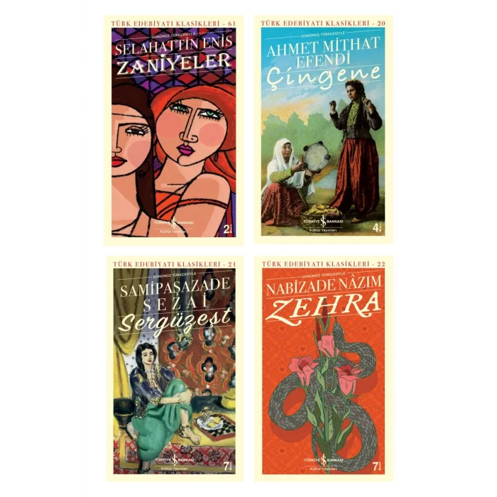 Zaniyeler + Zehra (günümüz Türkçesiyle) + Sergüzeşt (günümüz Türkçesiyle) + Çingene- 4 Kitap Set - I