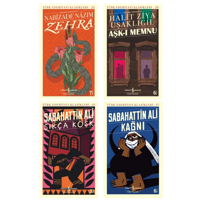 Zehra (günümüz Türkçesiyle) + Aşk-ı Memnu (günümüz Türkçesiyle) + Sırça Köşk + Kağnı- 4 Kitap Set