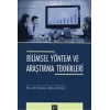 Bilimsel Yöntem ve Araştırma Teknikleri