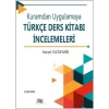 Kuramdan Uygulamaya Türkçe Ders Kitabı İncelemeleri
