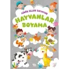 Minik Eller Boyuyor - Hayvanlar Boyama Kitabı (Örnek Resimli)