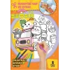Sevimliler Kawaii - Çıkartmalı Boyama Kitabı - Maketini Yap ve Oyna!
