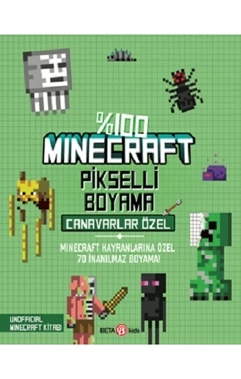 %100 Minecraft Pikselli Boyama Canavarlar Özel
