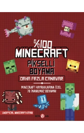 %100 Minecraft Pikselli Boyama Daha Fazla Canavar