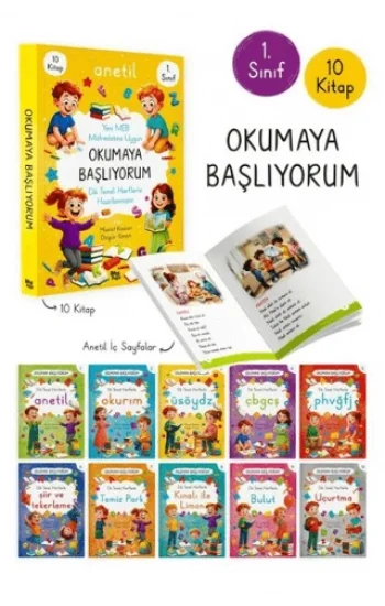 1. Sınıf Okumaya Başlıyorum ANETİL 10 Kitap