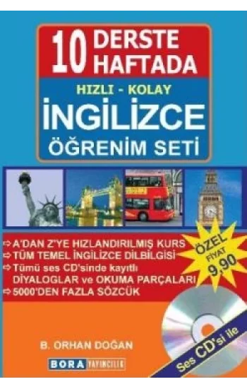 10 Derste 10 Haftada Hızlı - Kolay İngilizce Öğrenim Seti