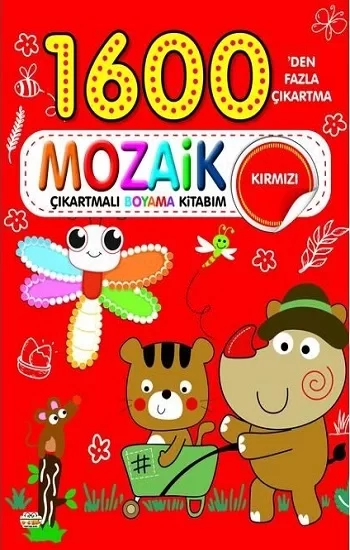 1600 Mozaik Çıkartmalı Boyama Kitabım Kırmızı