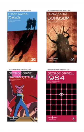 1984 + Dava + Dönüşüm + Hayvan Çiftliği- 4 Kitap Set - Iş Bankası Özel Set 1984 Kitabı