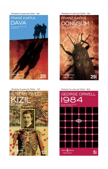 1984 + Dava + Dönüşüm + Kızıl- 4 Kitap Set - Iş Bankası Özel Set 1984 Kitabı