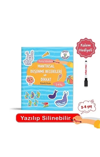 2-4 Yaş Mantıksal Düşünme Becerileri ve Dikkat (Yaz-Sil)