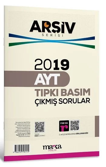 2019 AYT ARŞİV SERİSİ Tıpkı Basım Çıkmış Sorular Tamamı Video Çözümlü
