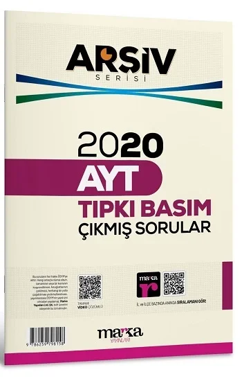 2020 AYT ARŞİV SERİSİ Tıpkı Basım Çıkmış Sorular Tamamı Video Çözümlü