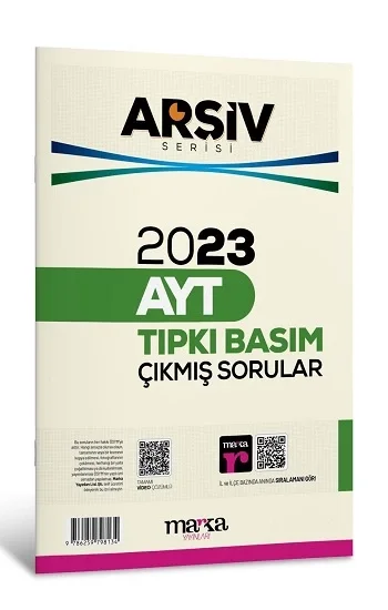 2023 AYT ARŞİV SERİSİ Tıpkı Basım Çıkmış Sorular Tamamı Video Çözümlü
