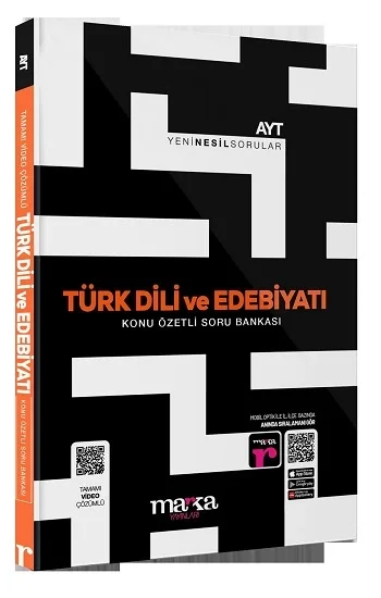 2025 AYT Türk Dili ve Edebiyatı Konu Özetli Yeni Nesil Soru Bankası Tamamı Video Çözümlü Marka Yayınları (Ciltli)