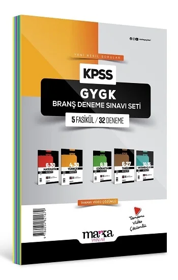 2025 KPSS GYGK Branş Deneme Sınavı Seti 5 Fasikül 32 Deneme