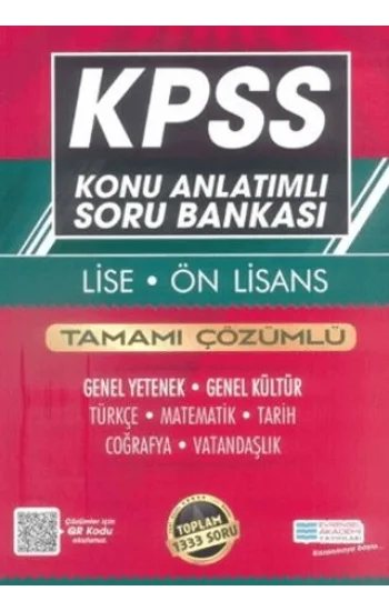 2024 KPSS Lise - Ön Lisans Konu Anlatımlı Soru Bankası