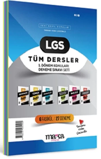 2025 LGS 1.Dönem Konuları Tüm Dersler Deneme Sınavı Seti 6 Fasikül 27 Deneme