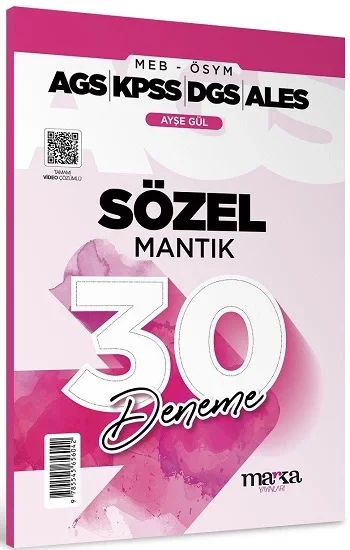 2025 MEB AGS KPSS DGS ALES Sözel Mantık 30 Deneme Tamamı Video Çözümlü