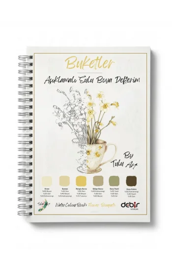 Açıklamalı Sulu Boya Defterim Buketler