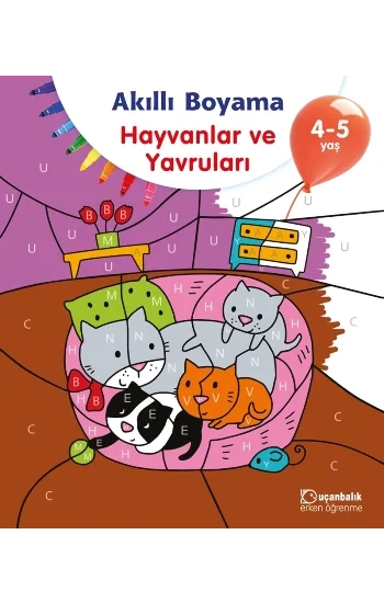 Akıllı Boyama - Hayvanlar ve Yavruları 4-5 Yaş