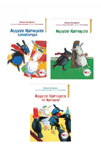 Akkuzu Karakuzu Lunaparkta + Akkuzu Karakuzu + Akkuzu Karakuzu Ve Kargalar- 3 Kitap Set