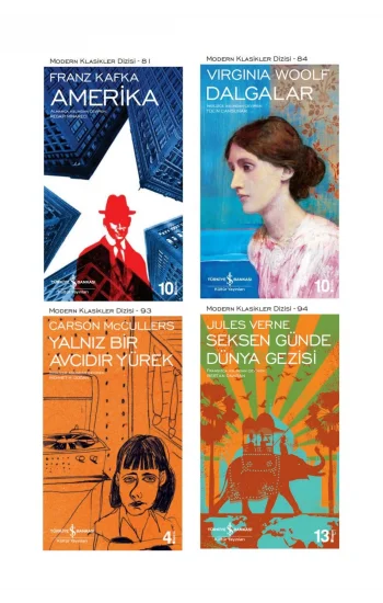 Amerika + Dalgalar + Yalnız Bir Avcıdır Yürek + Seksen Günde Dünya Gezisi- 4 Kitap Set