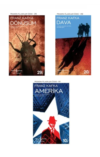 Amerika + Dava + Dönüşüm- 3 Kitap Set - Iş Bankası Özel Set Amerika Kitabı