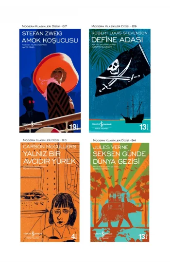 Amok Koşucusu + Define Adası + Yalnız Bir Avcıdır Yürek + Seksen Günde Dünya Gezisi- 4 Kitap Set