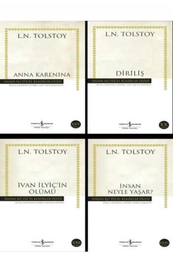 Anna Karanina+diriliş+insan Neyle Yaşar+ivan Ilyiç Ölümü Tolstoy 4 Set Kitap 1868 Sayfa