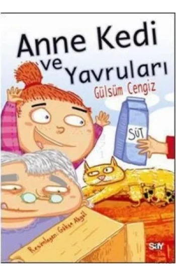 Anne Kedi ve Yavruları  (Renkli Resimli Büyük Boy)