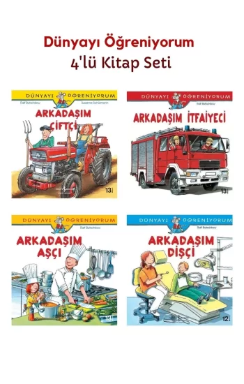 Arkadaşım Çiftçi + Arkadaşım Itfaiyeci + Arkadaşım Aşçı + Arkadaşım Dişçi 4lü Set