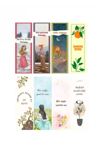 Arkadaşlık  8li Ayraç Seti 04- Arkadaşlık  Hediyelik Kitap Ayracı 8 adet!