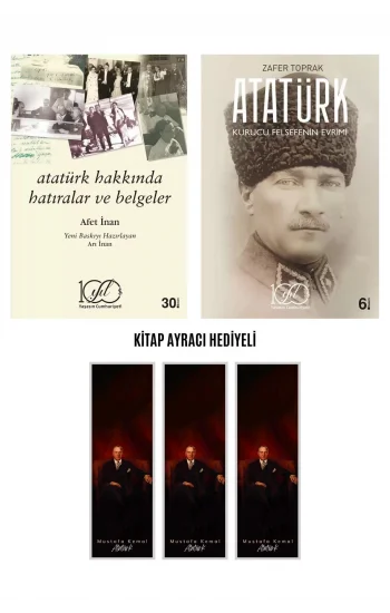 Atatürk Hakkında Hatıralar Ve Belgeler - Atatürk Kurucu Felsefe - Kitap Ayracı Hediyeli Set
