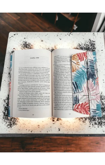 Ayarlanabilir Kitap Kılıfı - Yaprak Desenli - Su Geçirmez Kitap Kılıfı