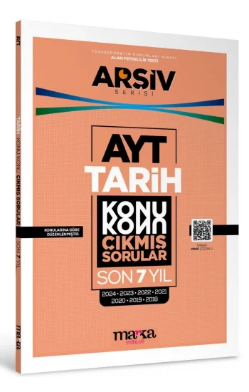 AYT Tarih Konu Konu Çıkmış Sorular Son 7 Yıl Marka Yayınları