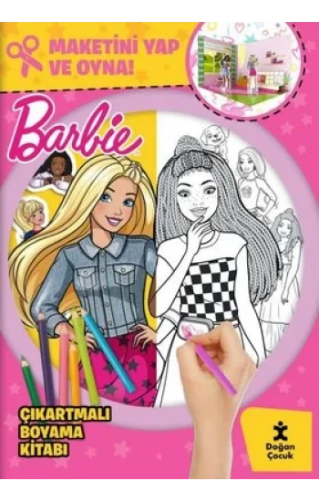 Barbie Çıkartmalı Boyama Kitabı - Maketini Yap ve Oyna!